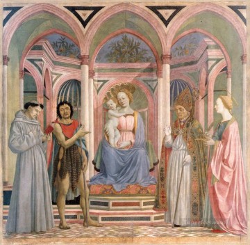 ドメニコ・ヴェネツィアーノ Painting - 聖母子と聖者1 ルネッサンス ドメニコ・ヴェネツィアーノ